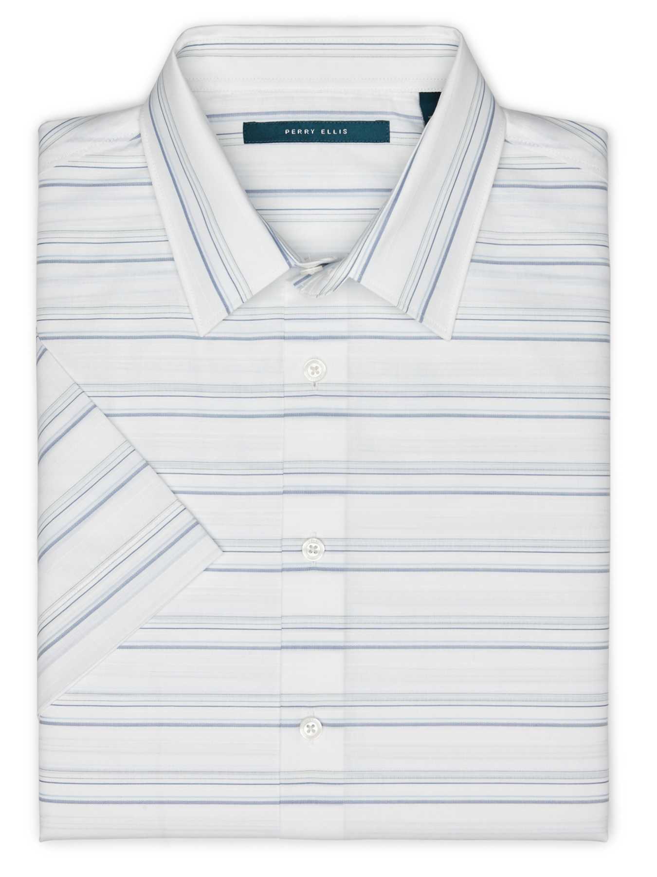 Perry Ellis Big and Tall Short Sleeve Stripe Shirt