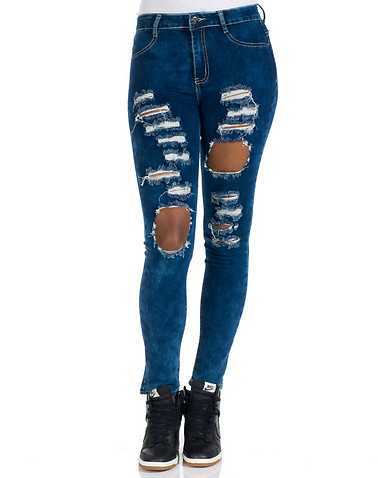 ESSENTIALS WOMENS Blue Clothing / Jeans 1/2