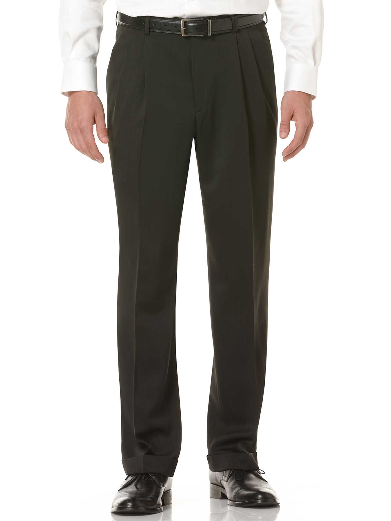 Perry Ellis Double Pleated Melange Portfolio Pant