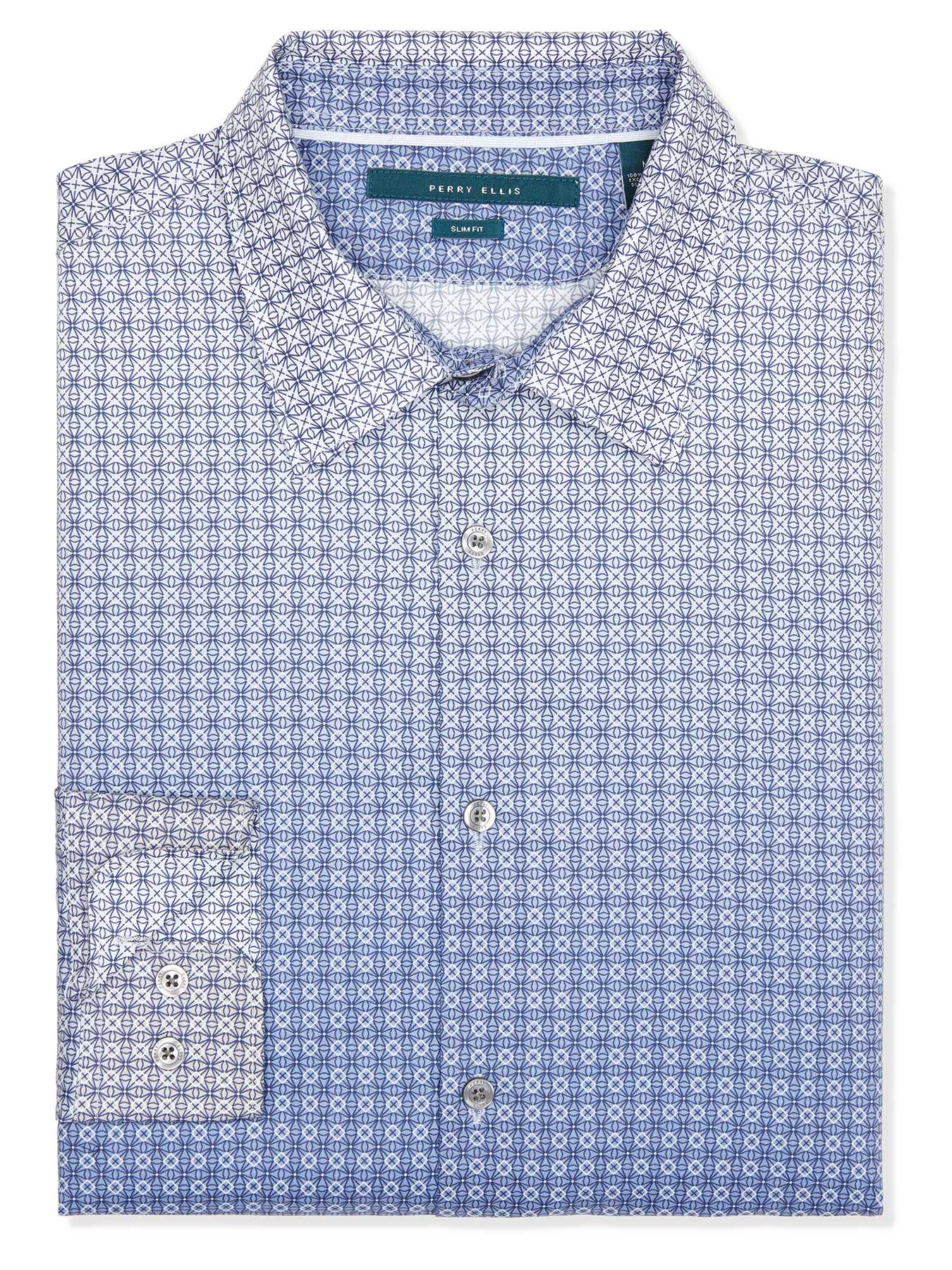 Perry Ellis Big and Tall Ombre Kaleidoscope Shirt