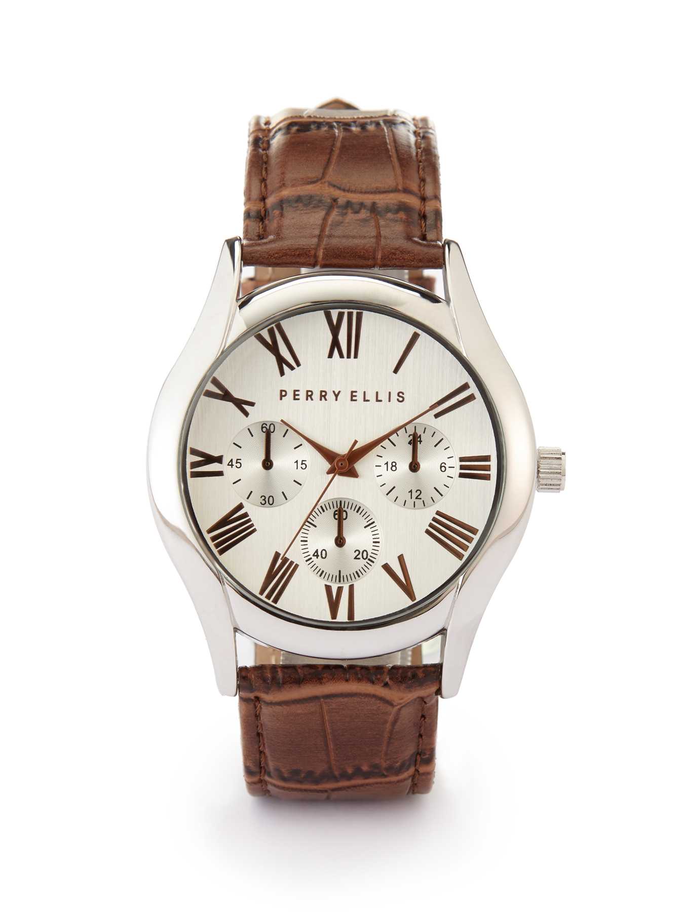Perry Ellis Light Brown Croc Watch