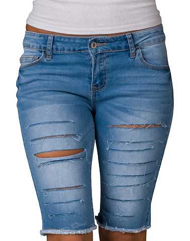 ESSENTIALS WOMENS Blue Clothing / Denim Shorts