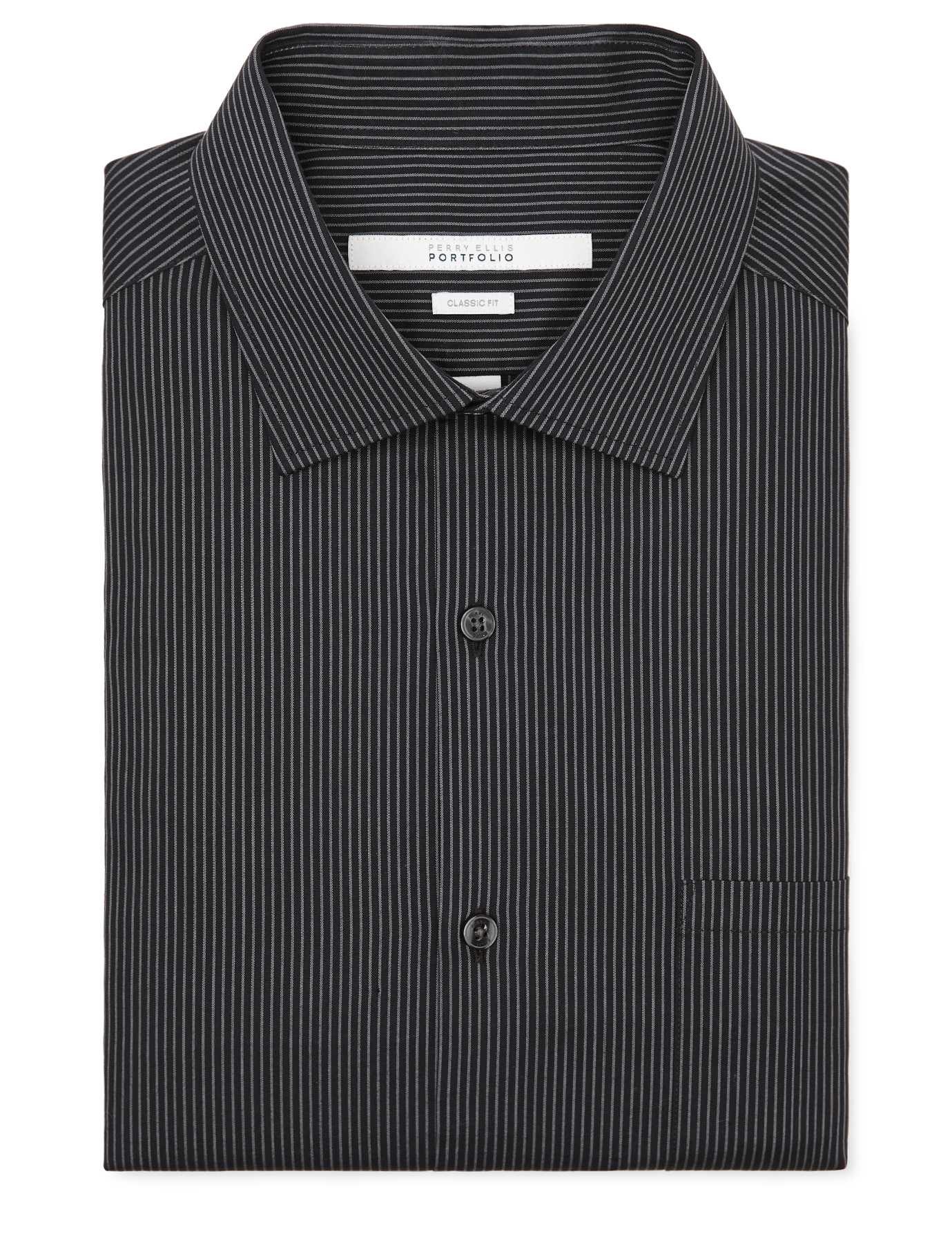 Perry Ellis Classic Fit Thin Pinstripe Dress Shirt