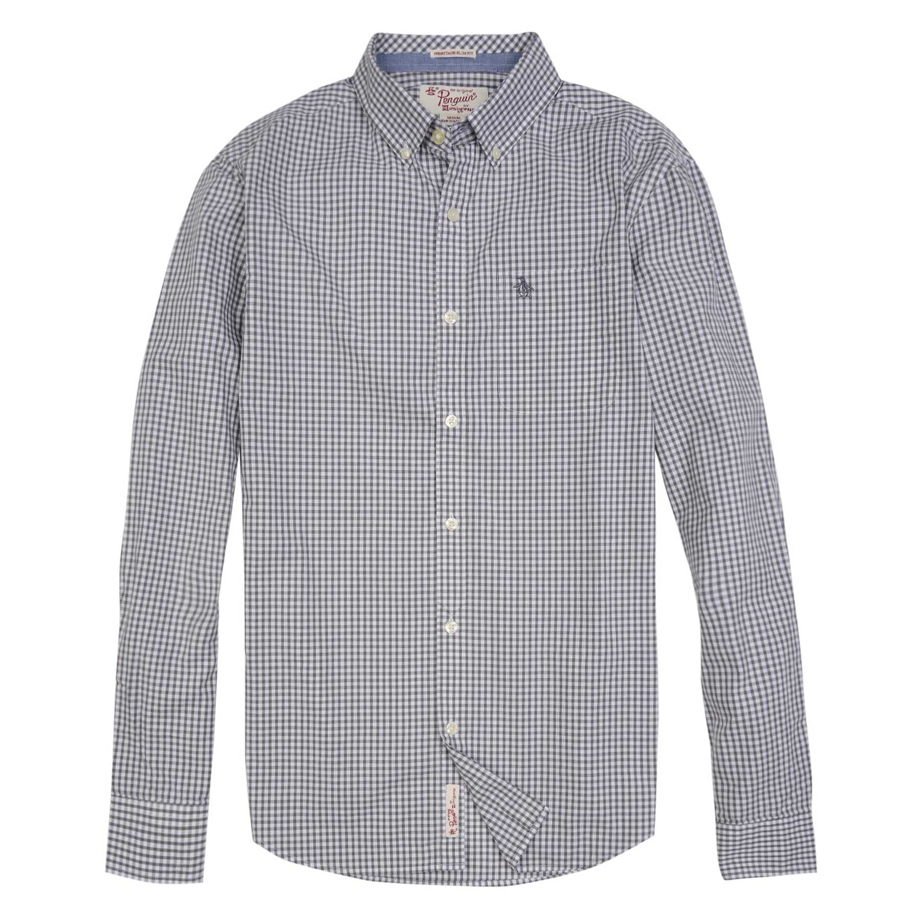 Original Penguin LS BASIC GINGHAM- SLIM FIT