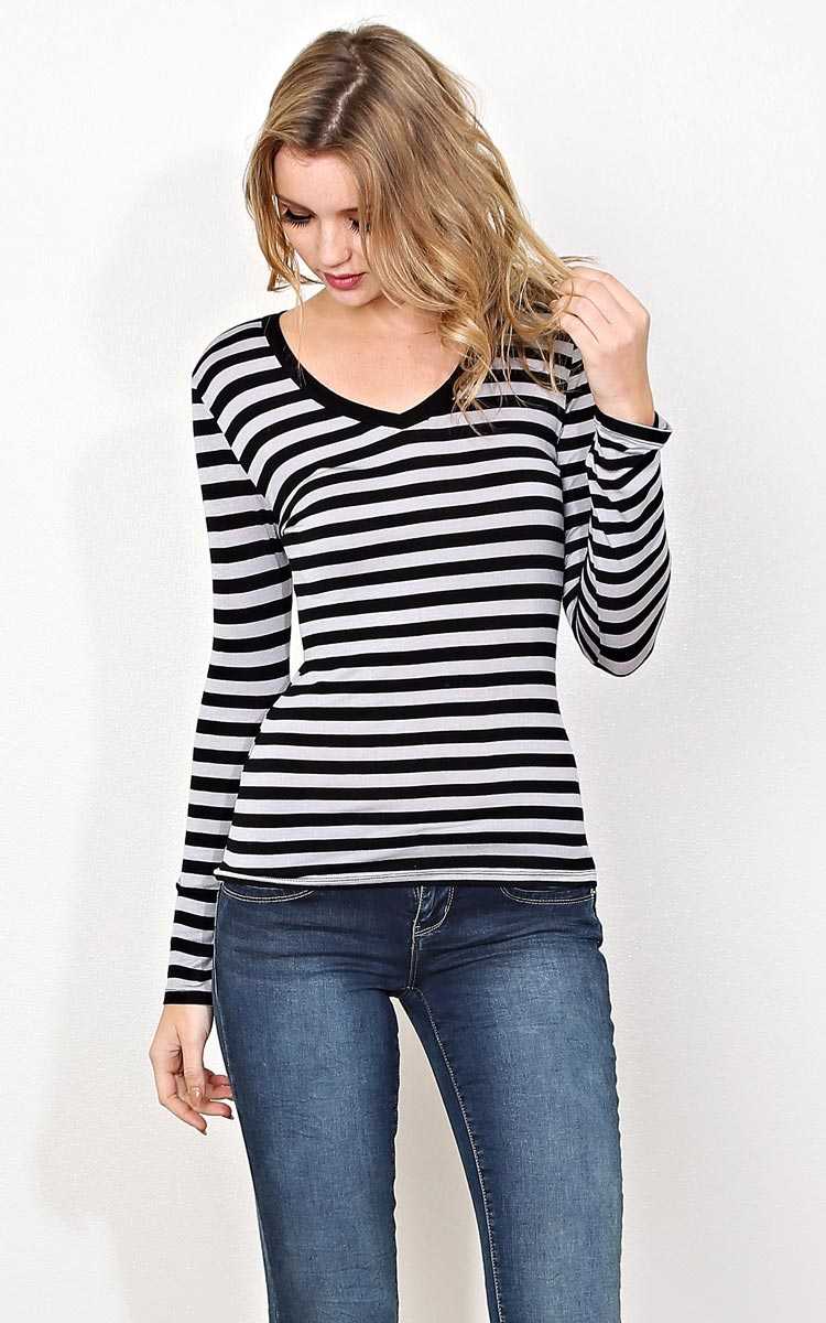 Read Between The Lines Knit Top - XSML - Black Combo in Size XSmall by Styles For Less