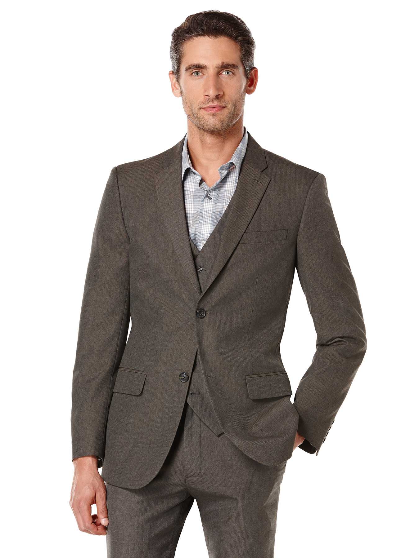 Perry Ellis Corded Twill Stripe Suit Jacket