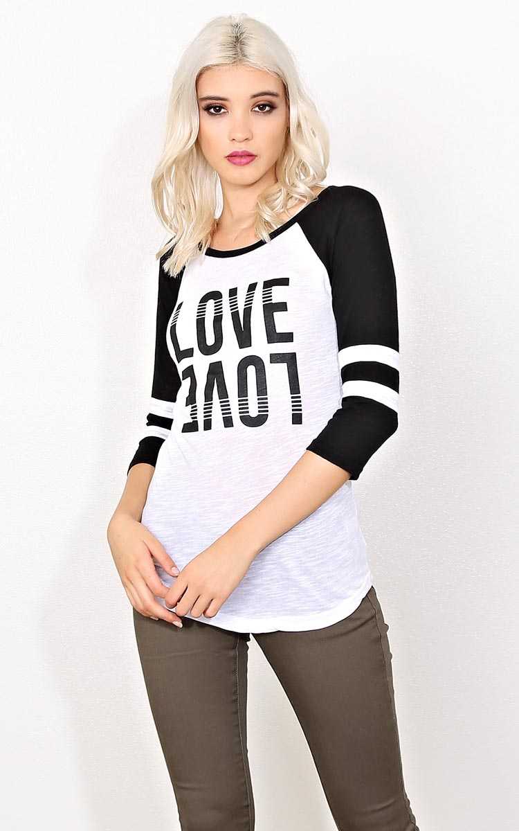 Feel The Love Knit Raglan - - in Size by Styles For Less
