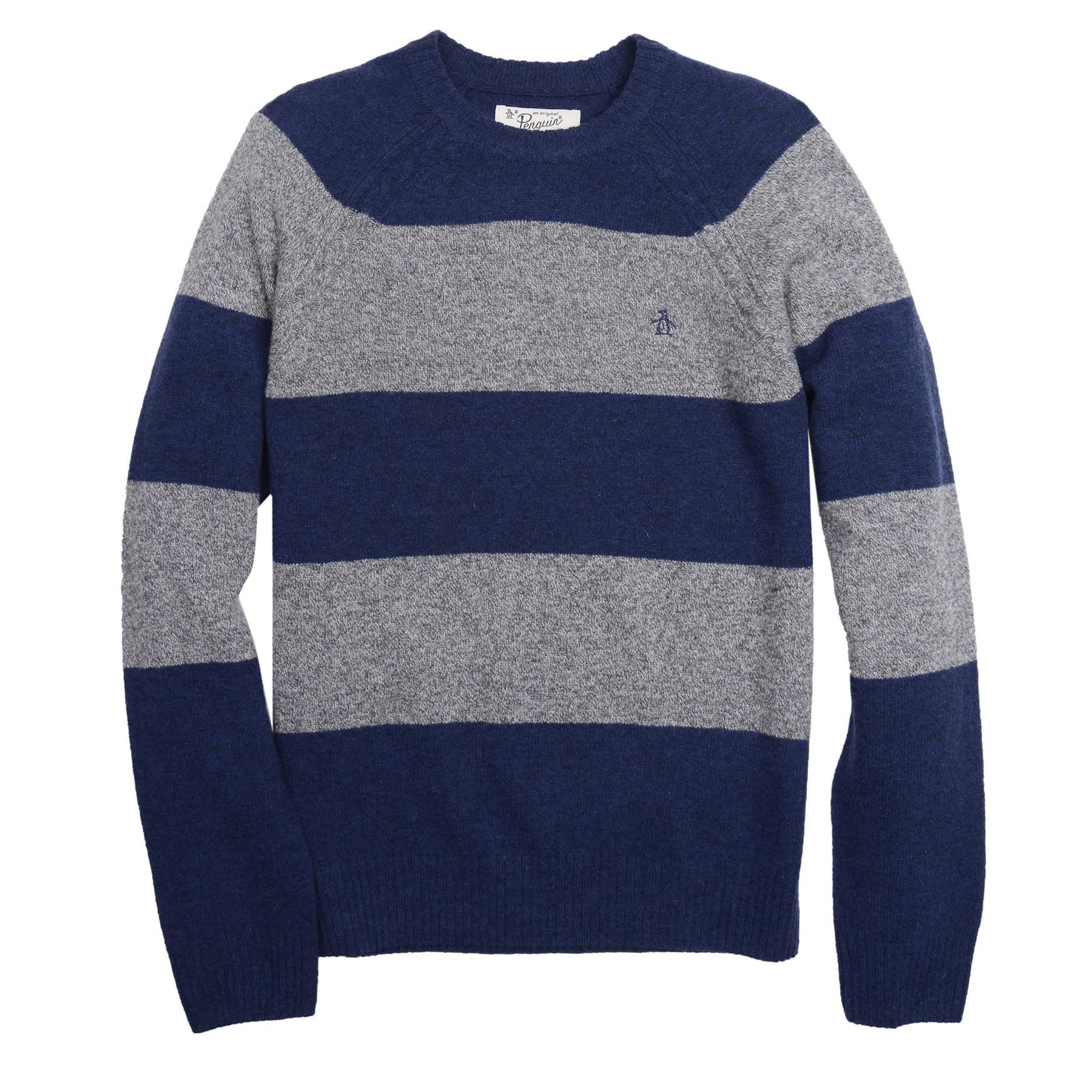 Original Penguin JERSEY WIDE STRIPED CREW SWEATER