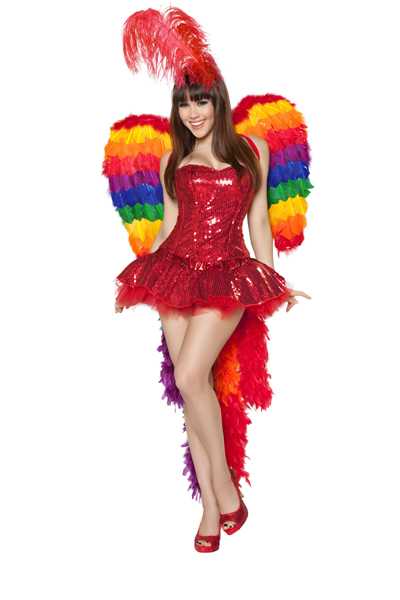 3 PC Parrot Playmate Costume