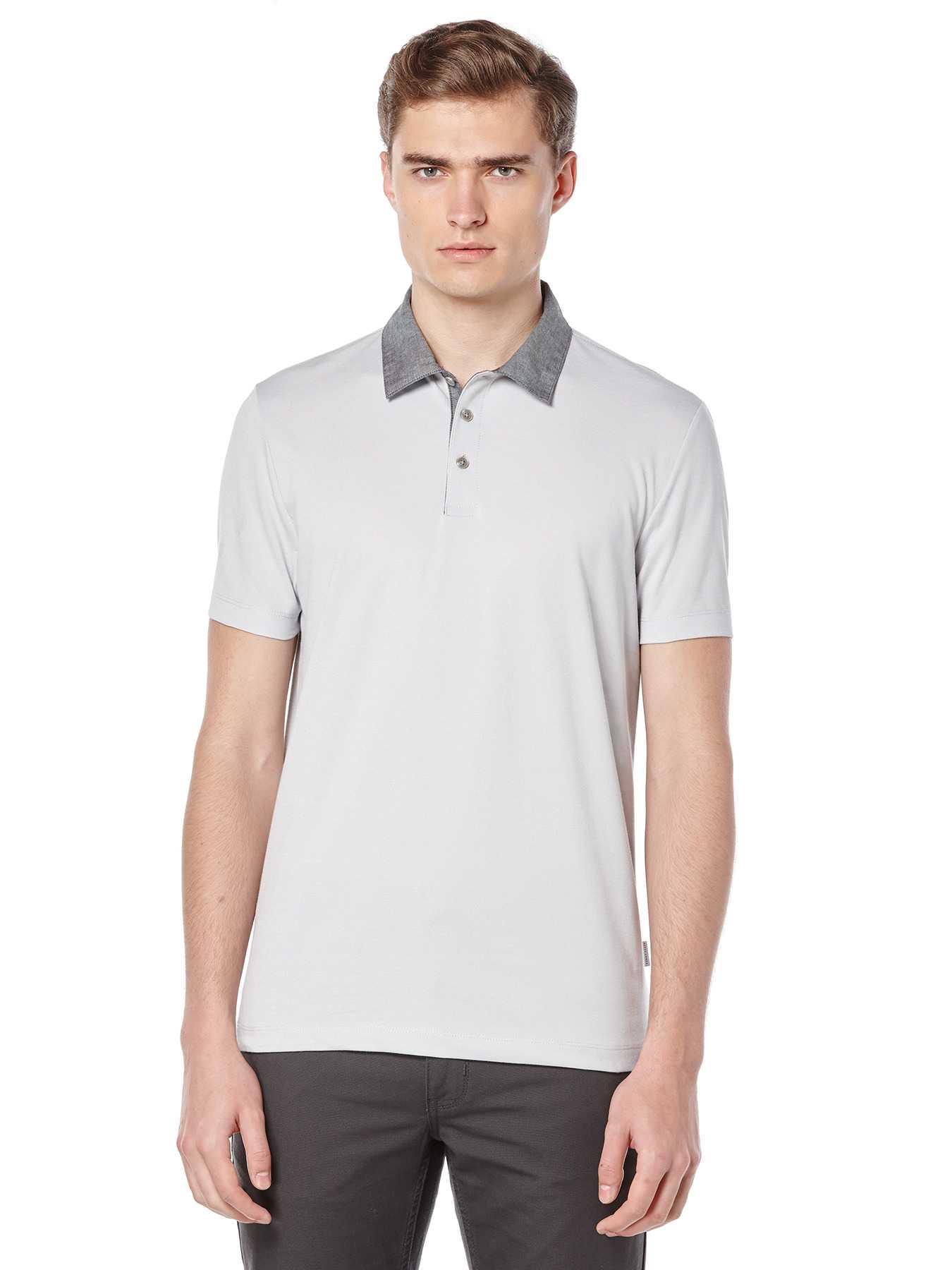 Perry Ellis Short Sleeve Pique Fabric Polo