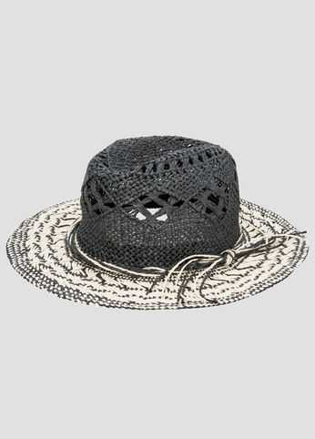 Contrast Brim Straw Panama Hat