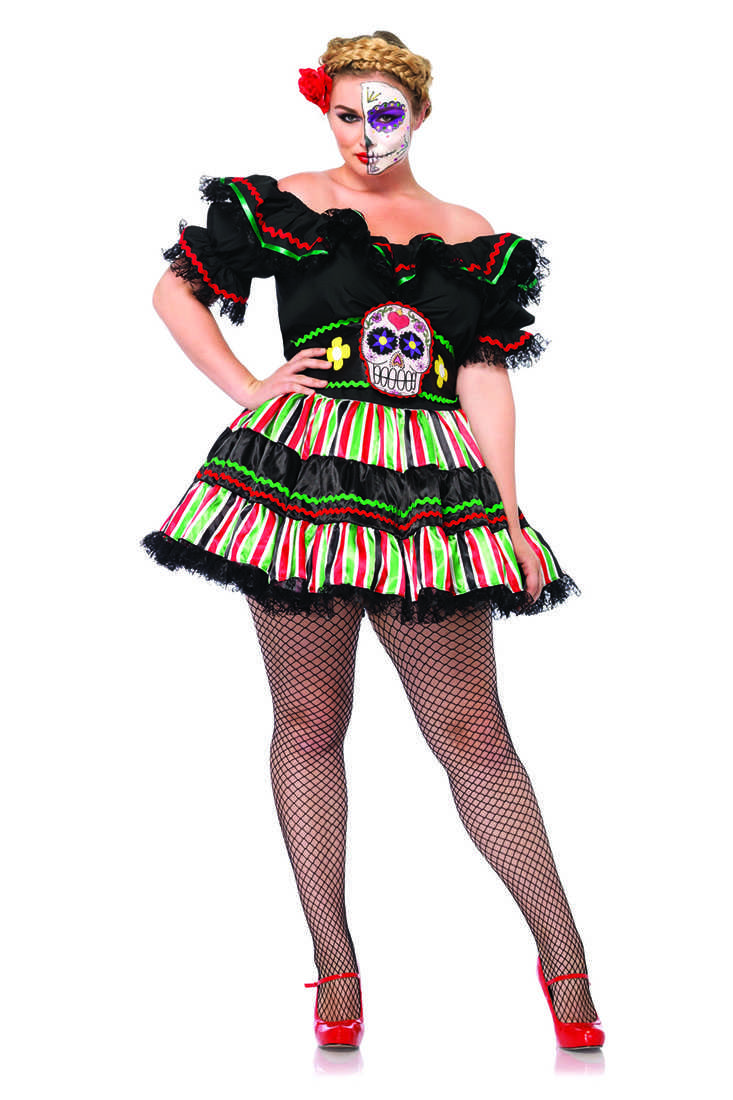 Day of the Dead Foll 2Pc. Plus-Size Costume