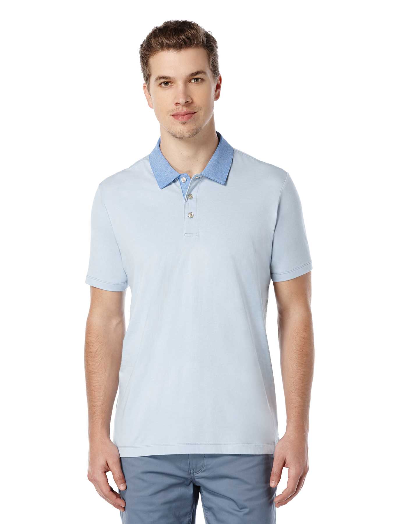 Perry Ellis Short Sleeve Oxford Collar Polo