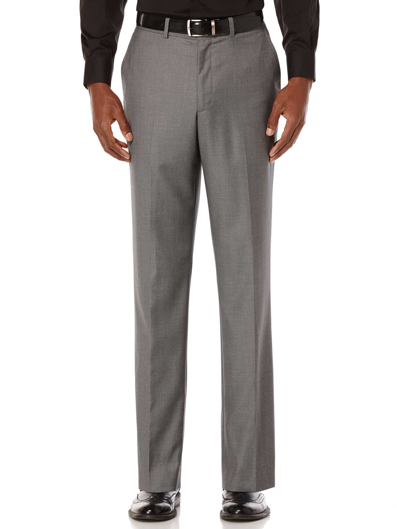 Perry Ellis Modern Fit Solid Sharkskin Suit Pant