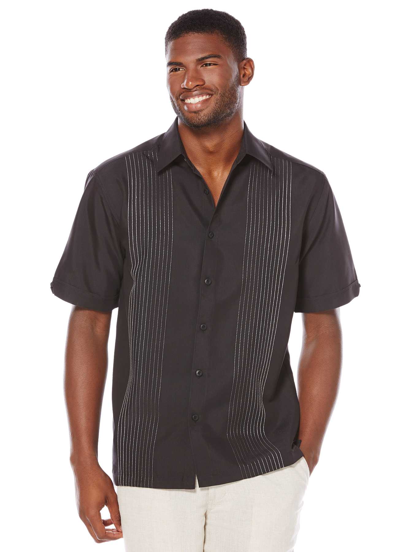 Cubavera Short Sleeve Ombre Embroidered Shirt