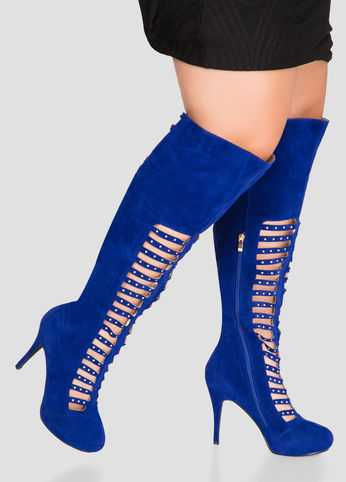 Stud Tall Boots - Wide Width Wide Calf