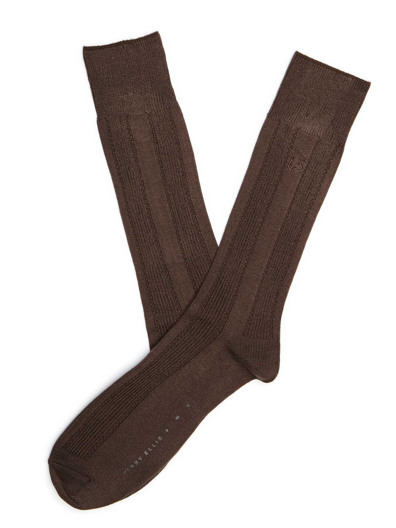 Perry Ellis Perry Ellis Logo Textured Sock
