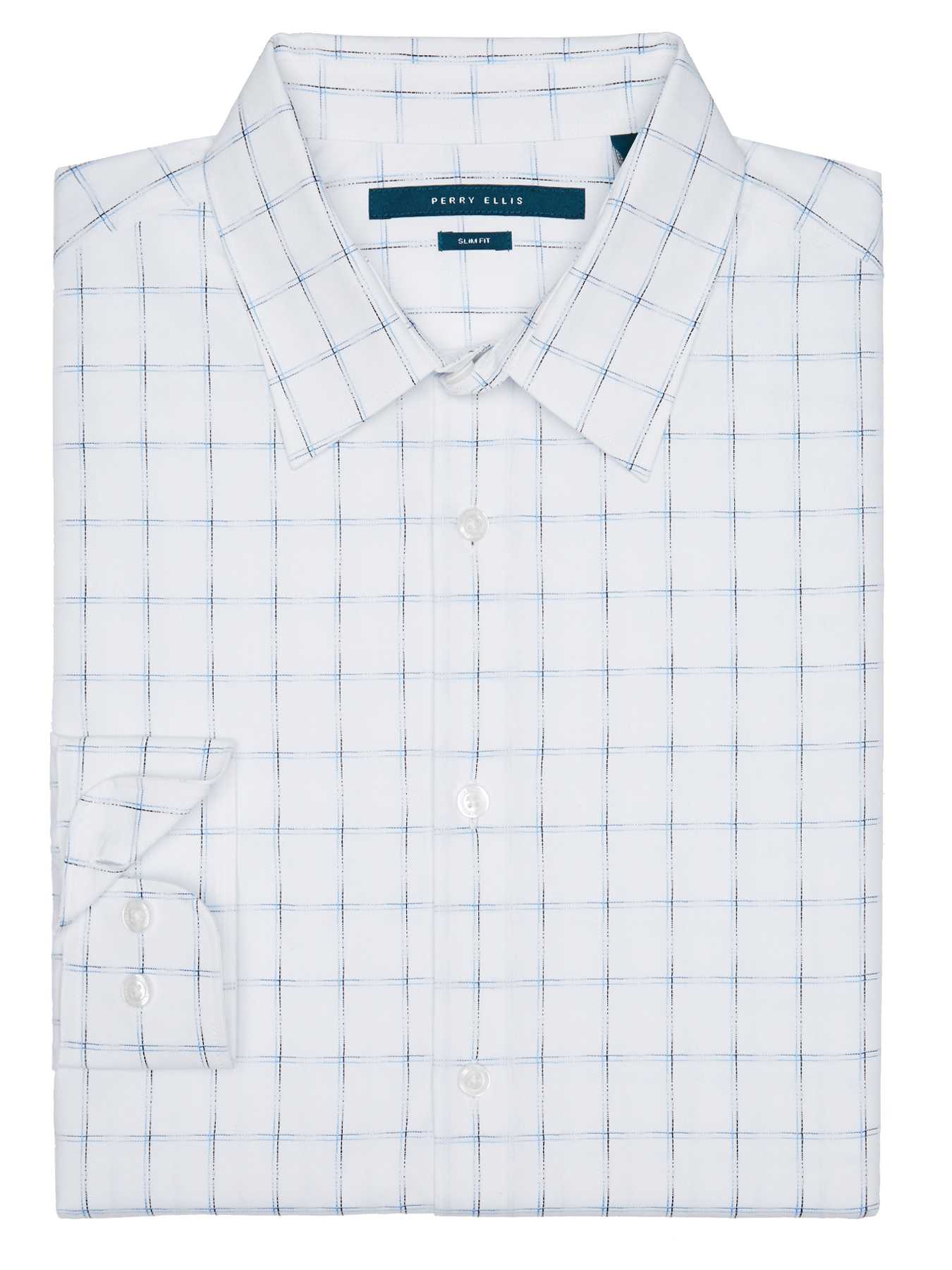 Perry Ellis Slim Fit Broken Check Shirt