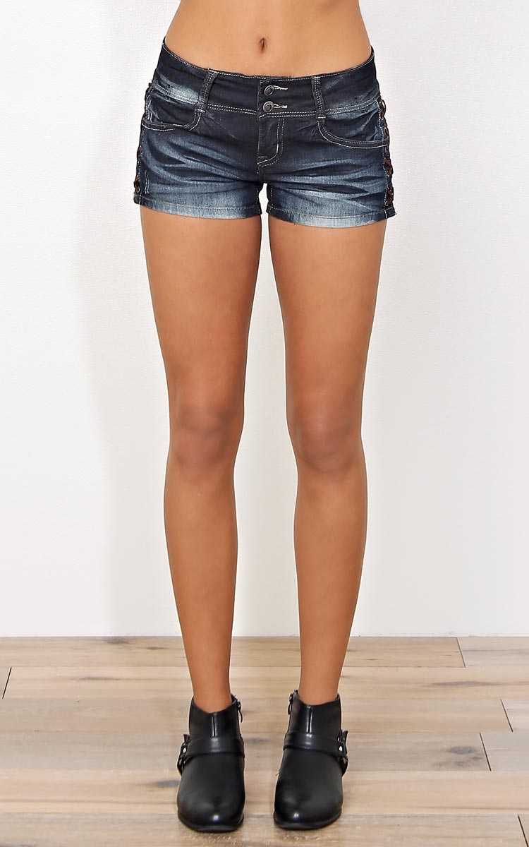 Stagecoach Denim Shorts - Dark Denim in Size by Styles For Less