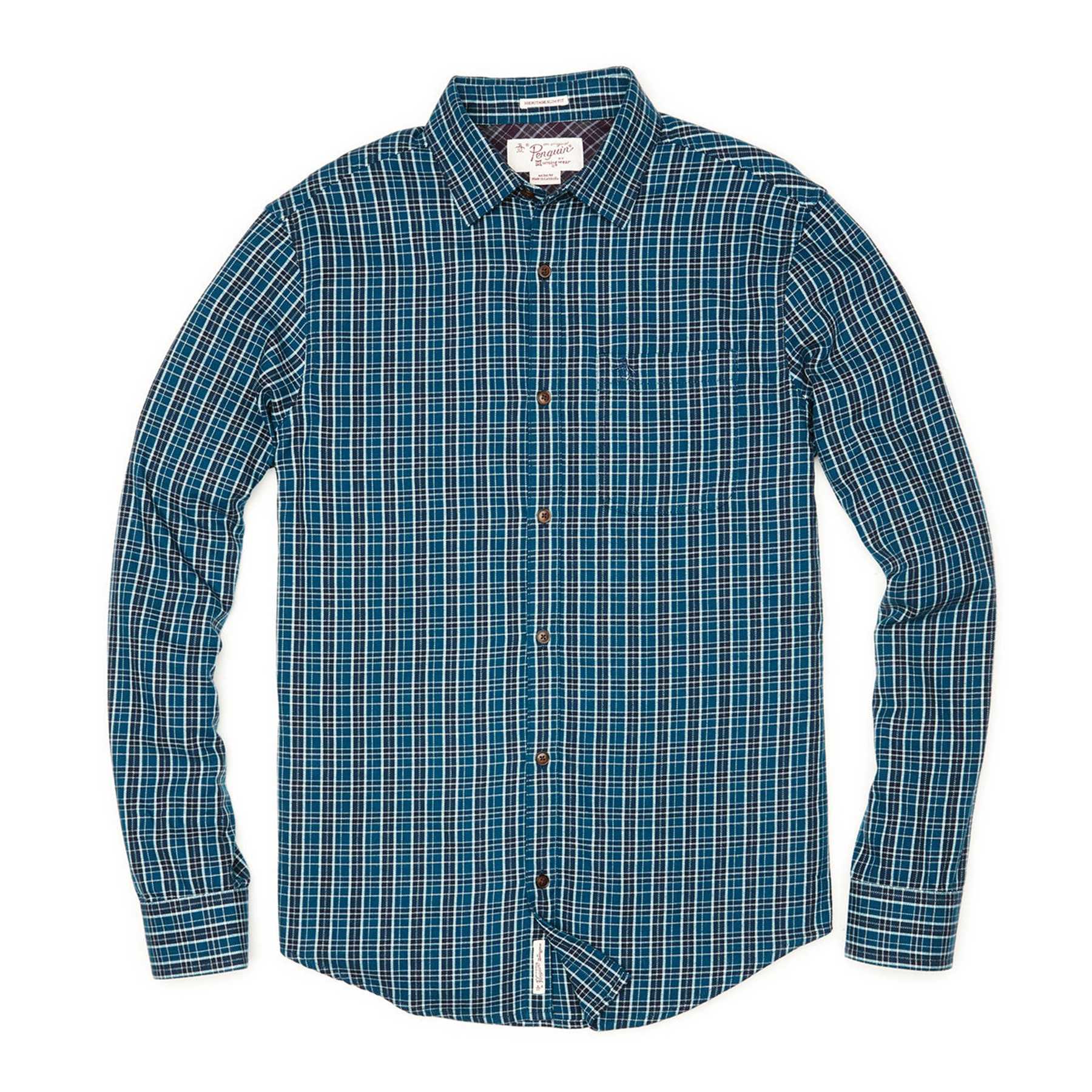 Original Penguin UNEVEN CHECK FLANNEL SHIRT