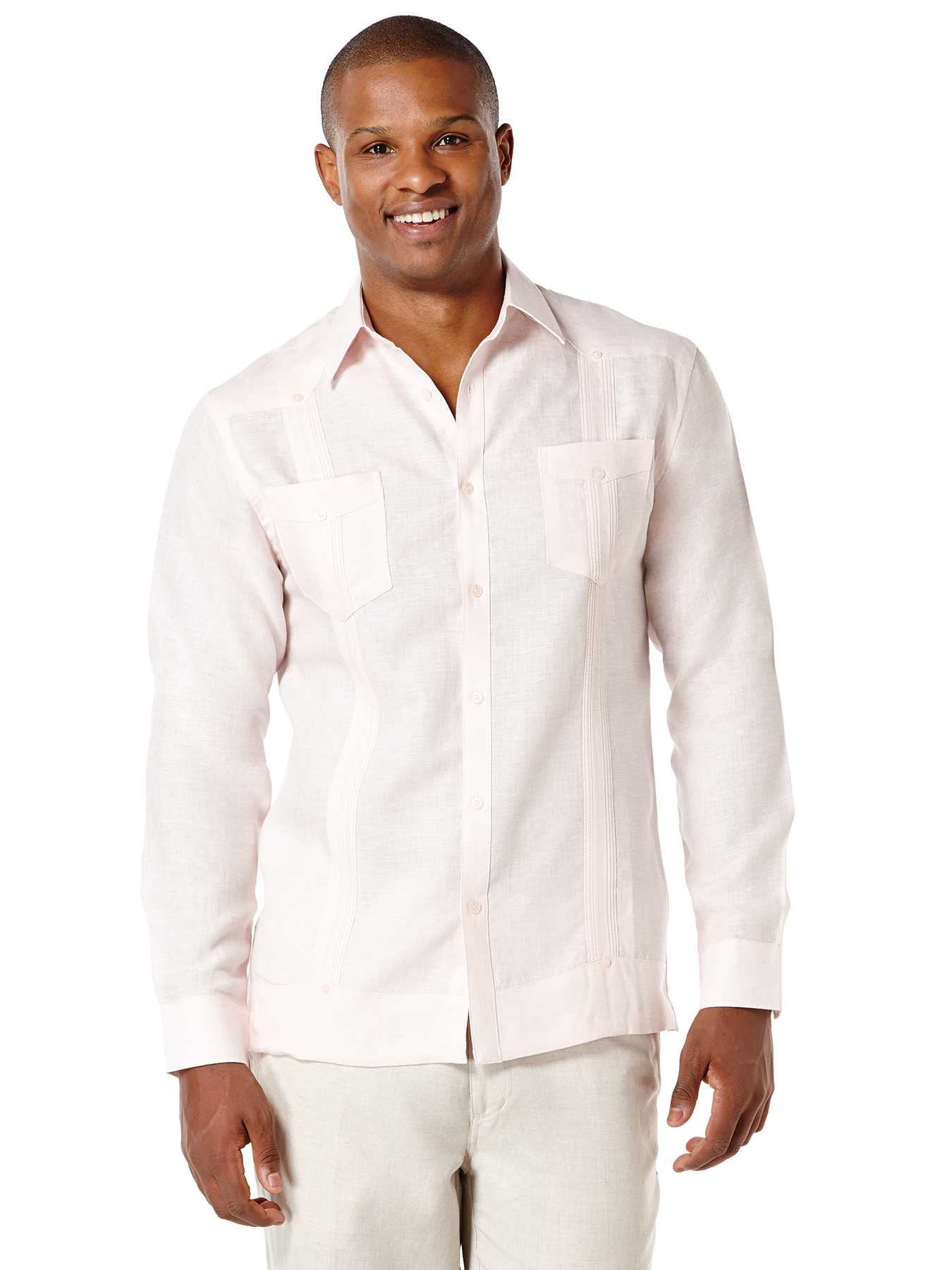Cubavera 100% Linen Long Sleeve 2 Upper Pocket Guayabera