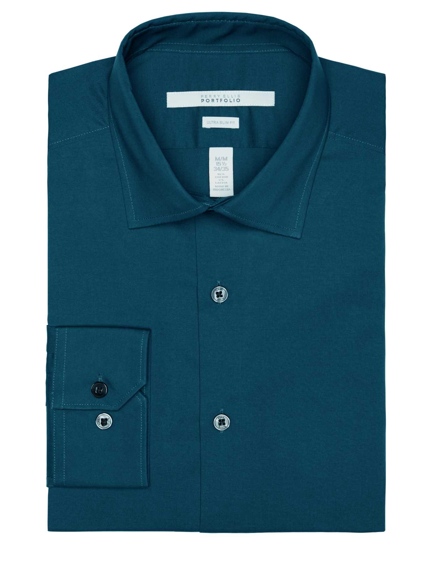 Perry Ellis Ultra Slim Solid Dress Shirt