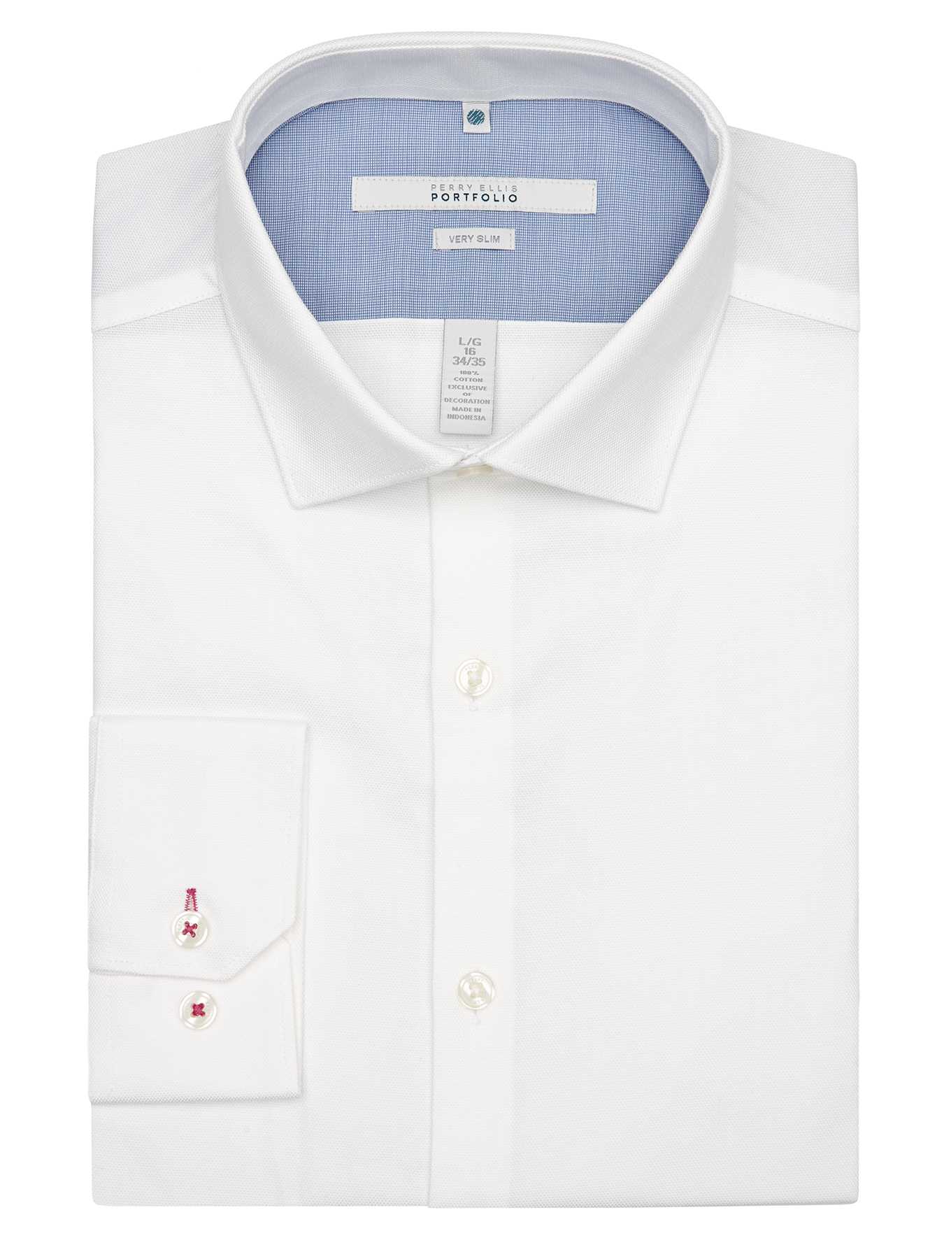Perry Ellis Very Slim Solid Oxford Dress Shirt
