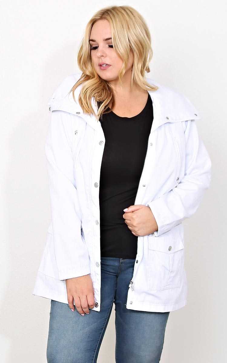 Plus Size Ice Breaker Woven Anorak - White in Size by Styles For Less