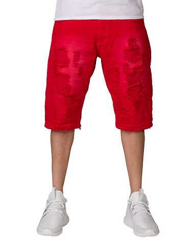 HERITAGE MENS Red Clothing / Denim Shorts 36