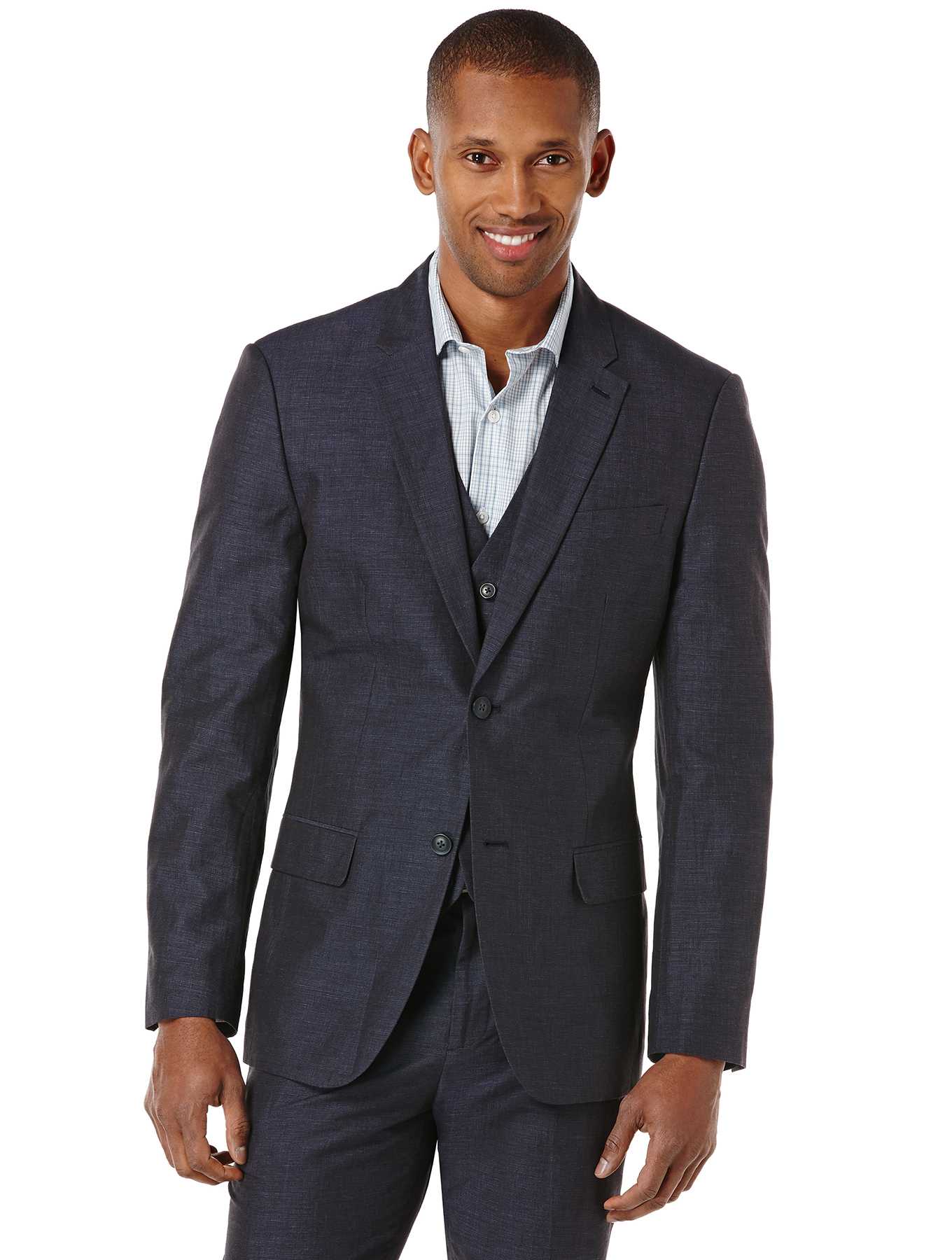 Perry Ellis Slim Fit Linen Suit Jacket