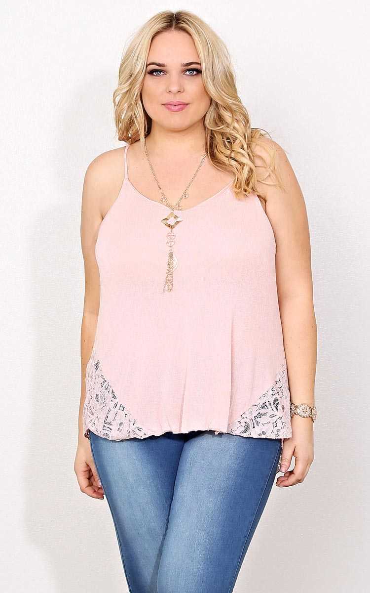 Plus Size Winter Crush Necklace Top - Blush in Size 1X by Styles For Less