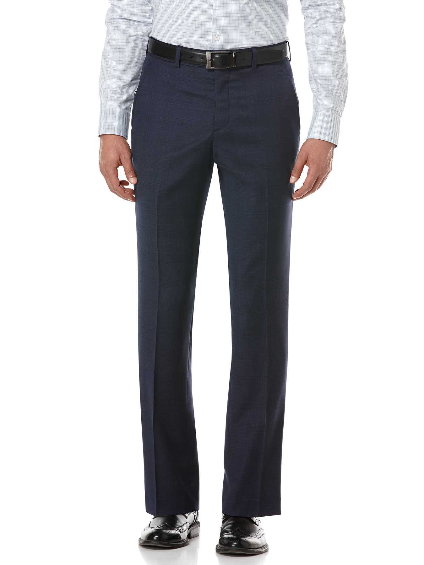 Perry Ellis Modern Fit Blue Plaid Suit Pant