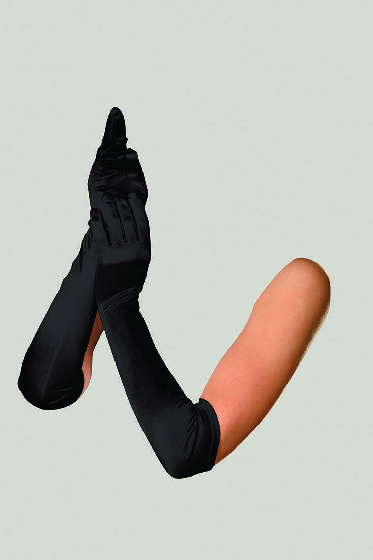 Black Dominique Gloves Costume Accessory