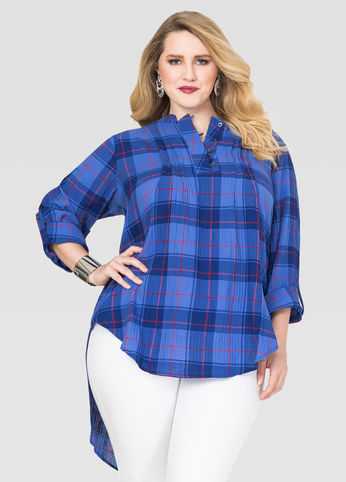 Plaid Hi-Lo Tunic