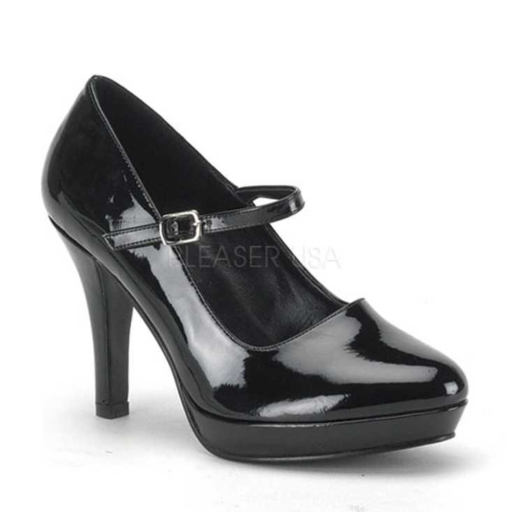 Black Patent Mary Jane Plus High Heels High Heels