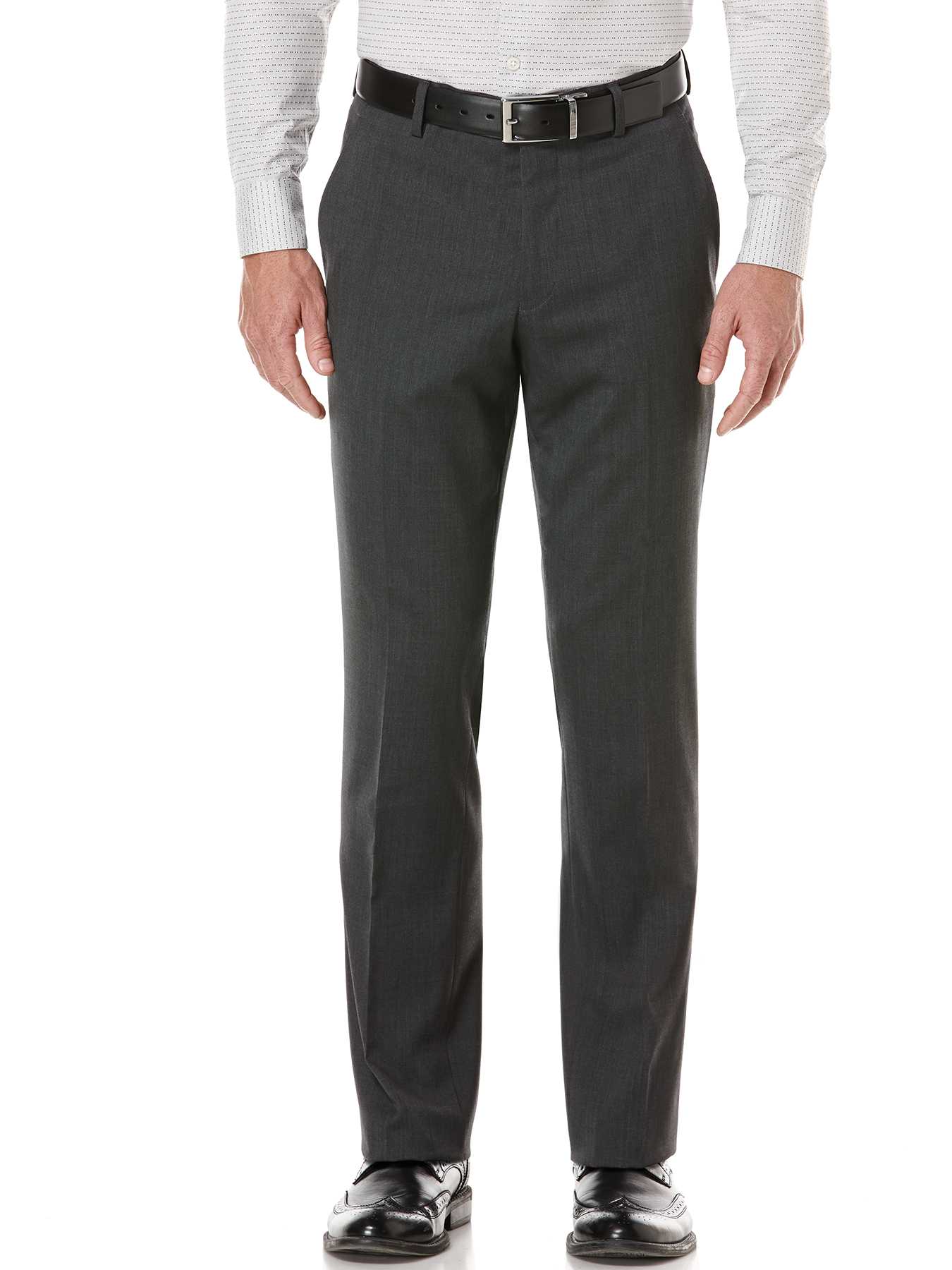 Perry Ellis Charcoal Solid Suit Pant