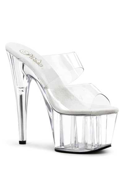 Clear Banded Platform High Heels