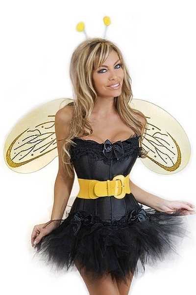 5 PC Sexy Bumblebee Costume