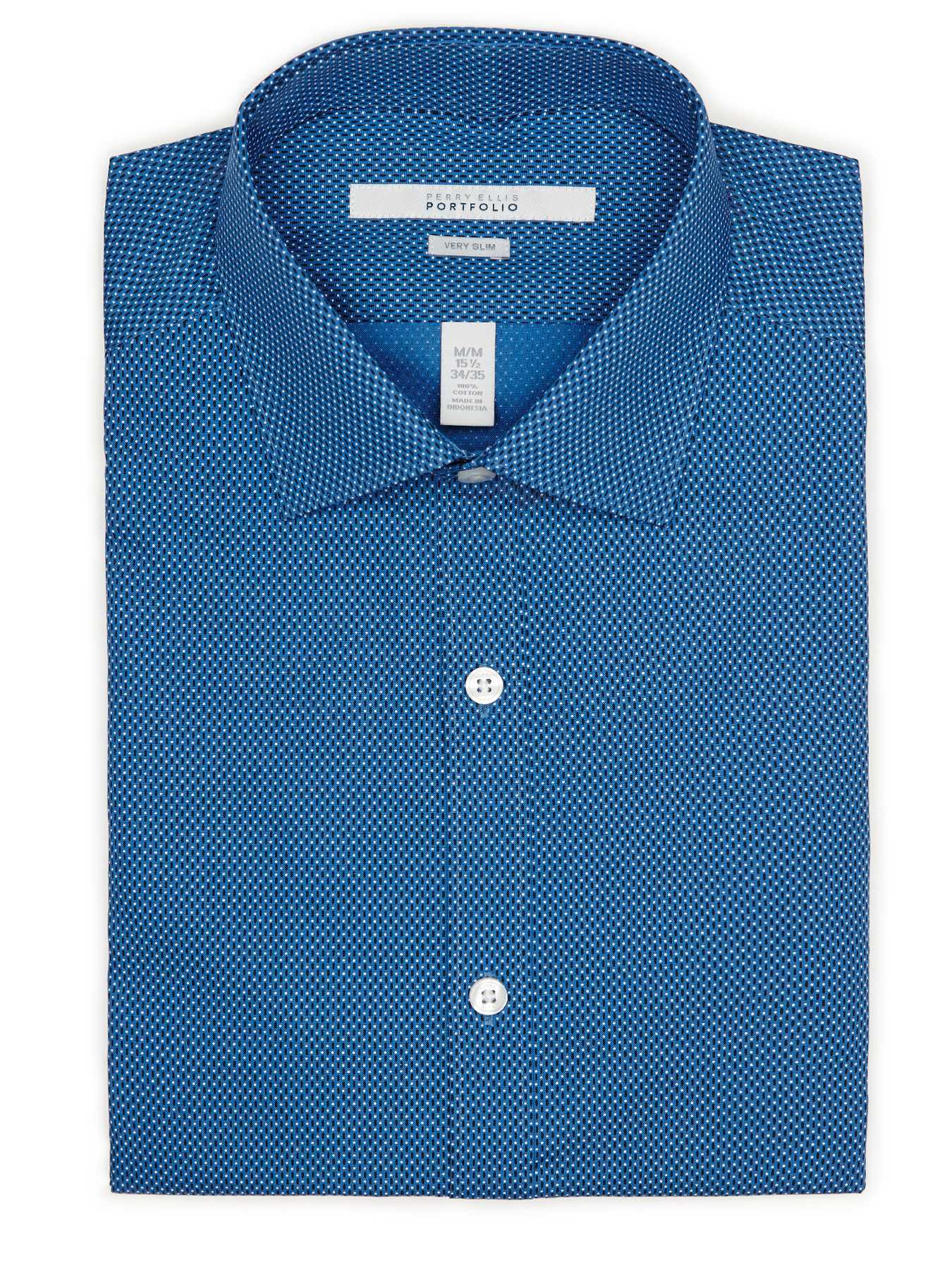 Perry Ellis Very Slim Rectangle Dot Dress Shirt