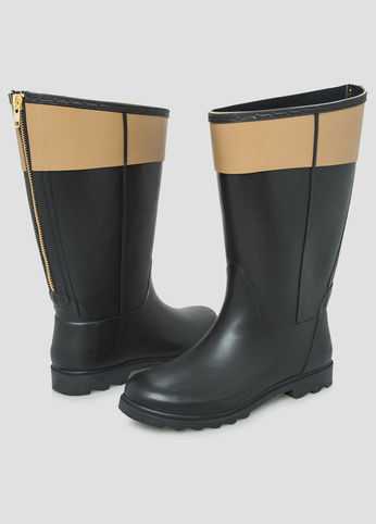 Zip Back Rain Boot - Wide Calf