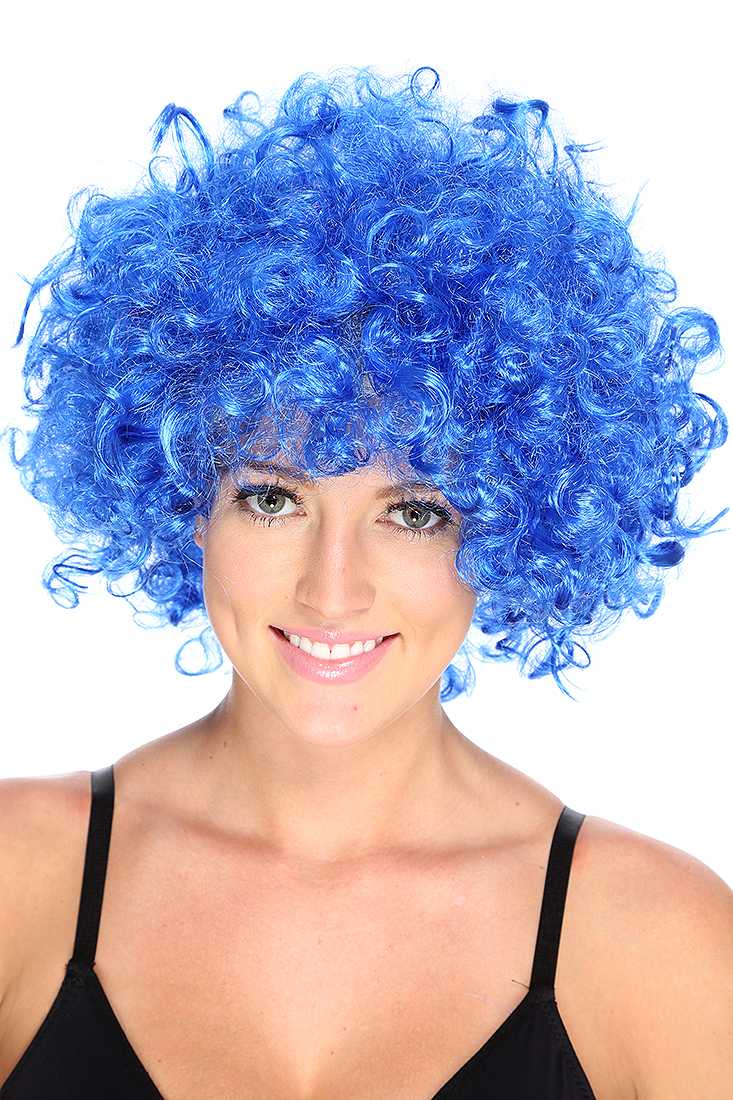 Royal Blue Curly Afro Wig