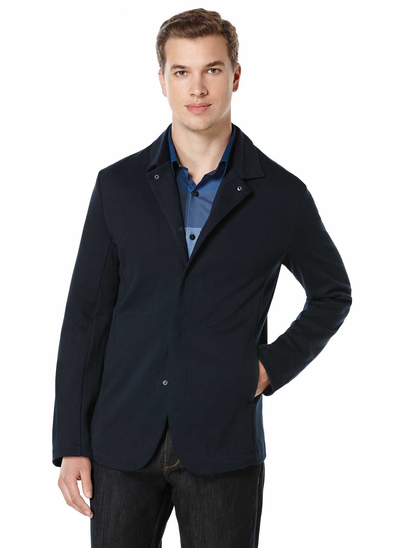 Perry Ellis Textured Knit Jacket