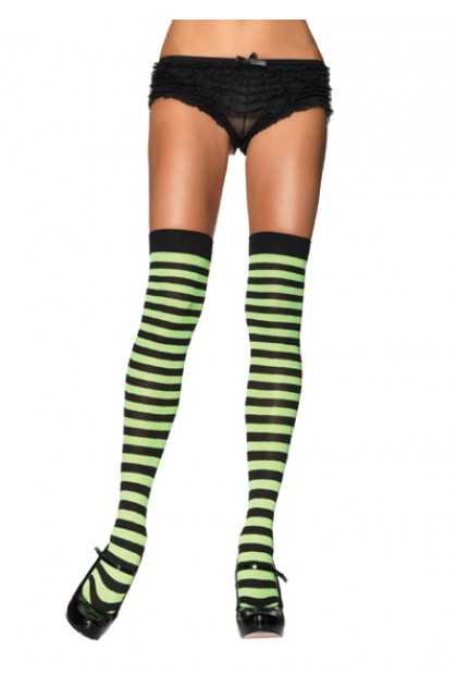 Black Yellow Striped Stockings