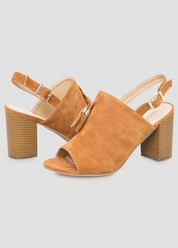 Block Heel Mule Sandal - Wide Width