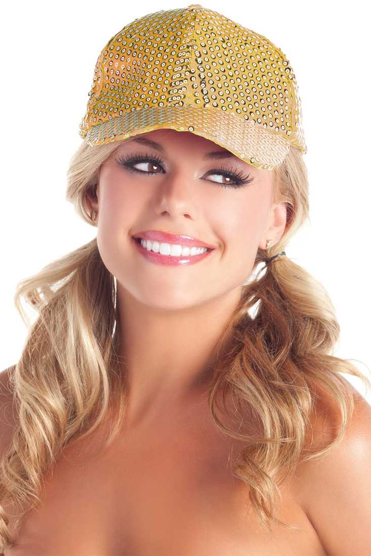 Gold Sequin Baseball Hat