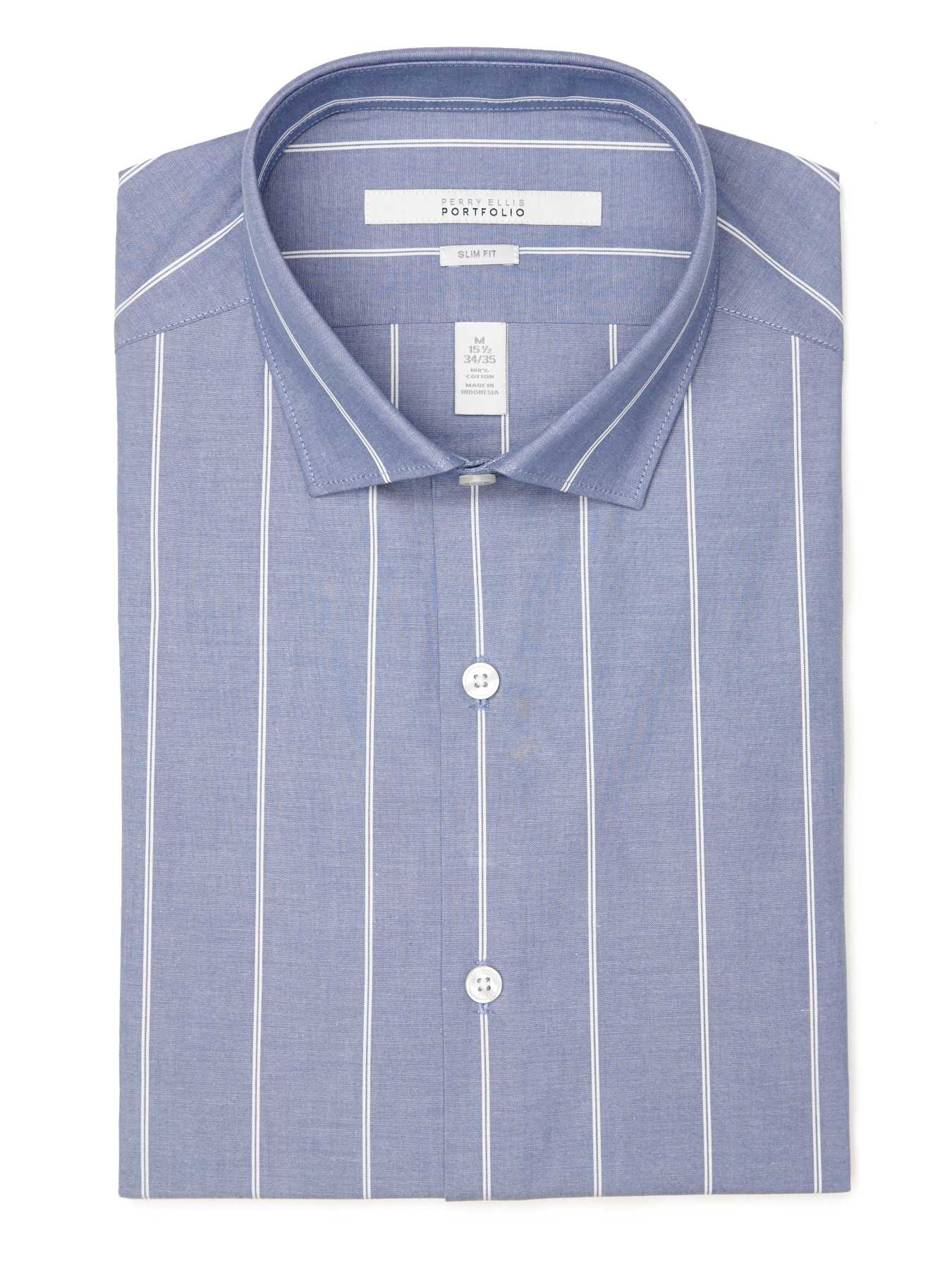 Perry Ellis Slim Fit Heritage Stripe Dress Shirt