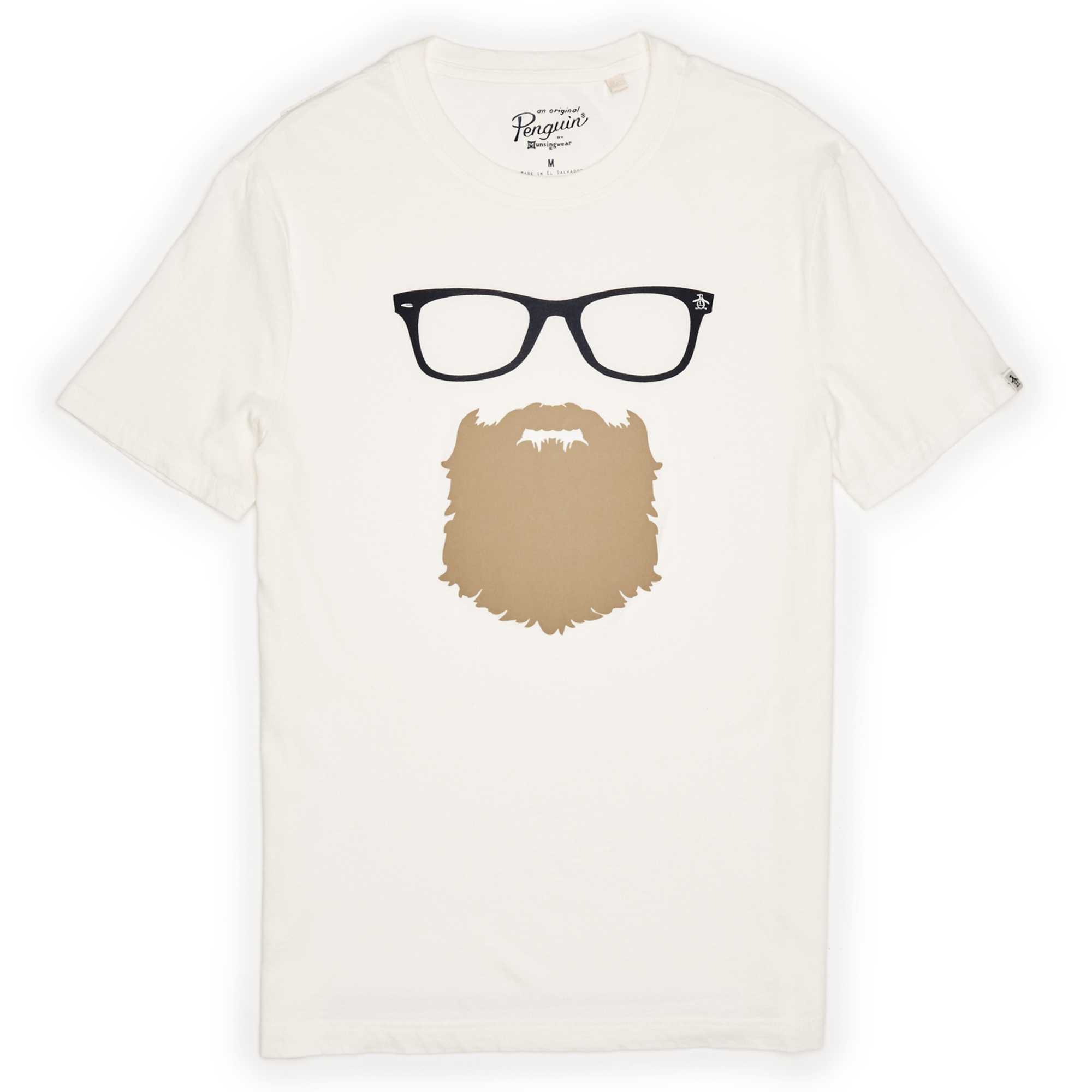 Original Penguin BEARD N SPECS FOIL PRINTED TEE