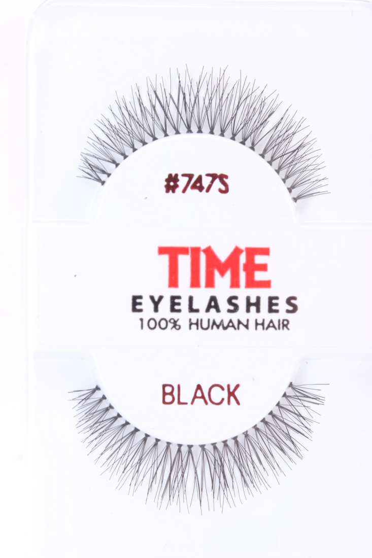 Black Full Length Extending Human Hair Eyelashes