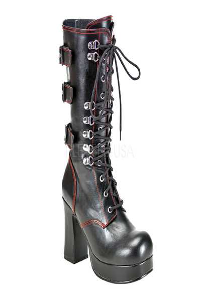 Black Lace Up Tie Boots
