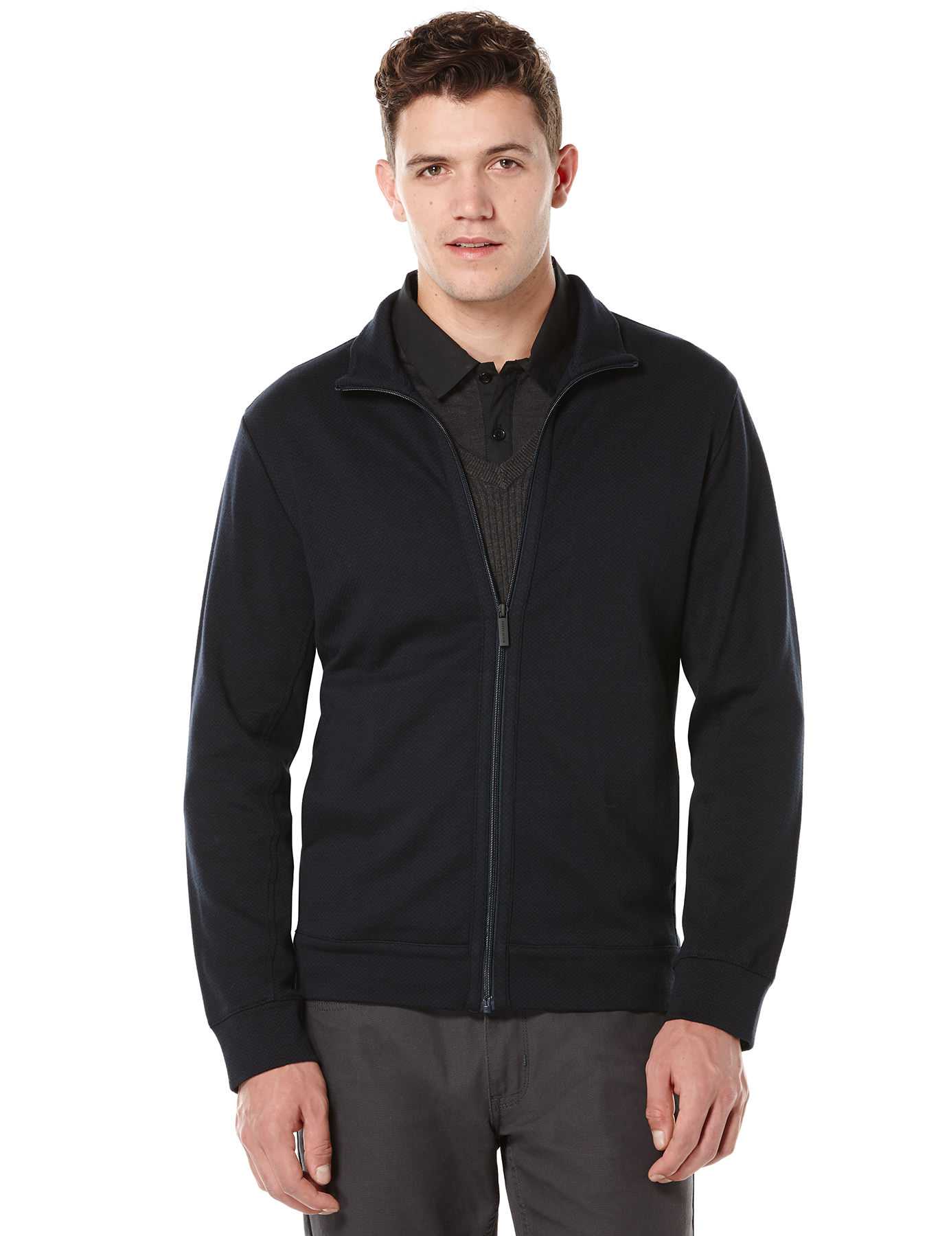 Perry Ellis Full Zip Mock Collar Jacket